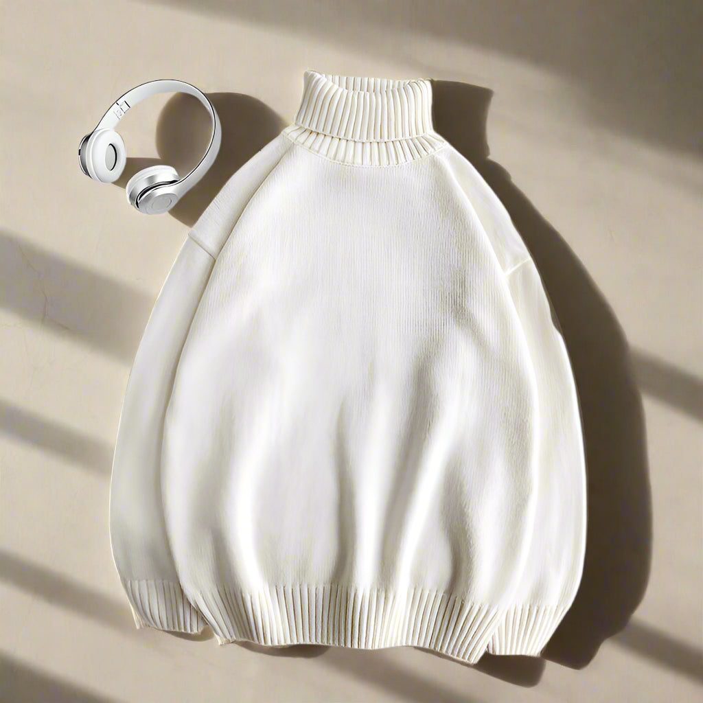 Pull Col Roulé Élégant pour Homme - LuxeStyle