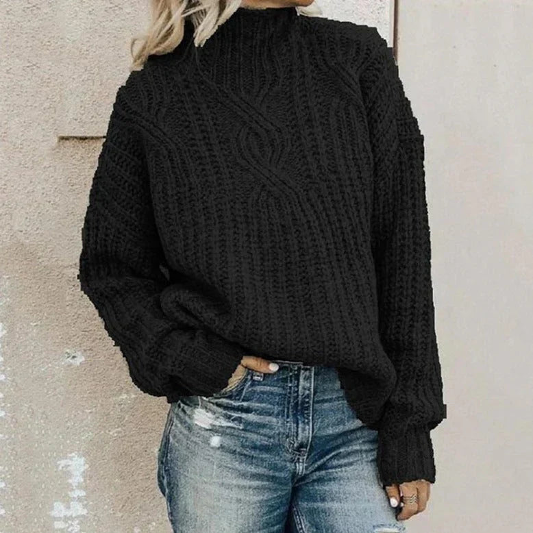 Pull Femme Col Roulé Chaud et Confortable - LuxeStyle