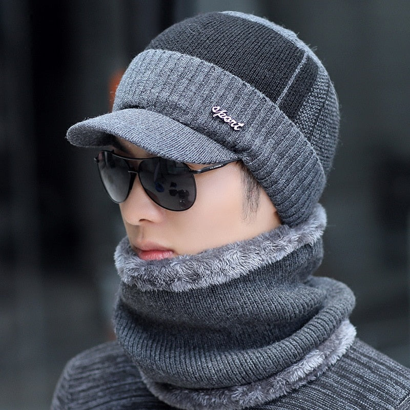 Bonnet Hivernal avec Masque de Visage Intégré
