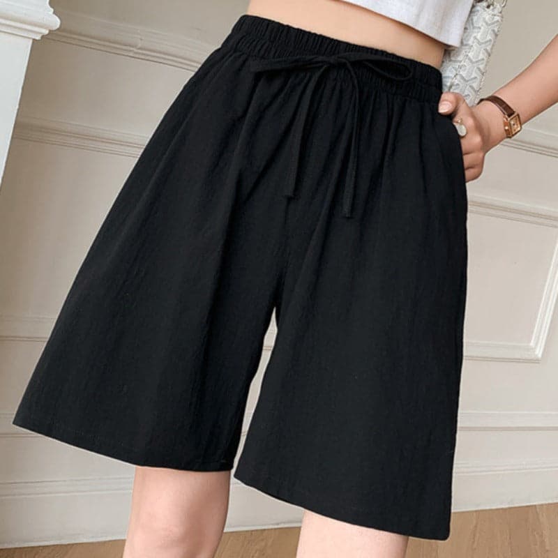 Short Lin Jaune Élégant pour Femme
