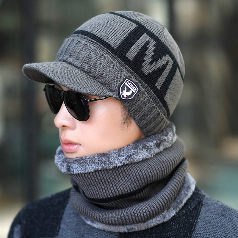 Bonnet Hivernal avec Masque de Visage Intégré