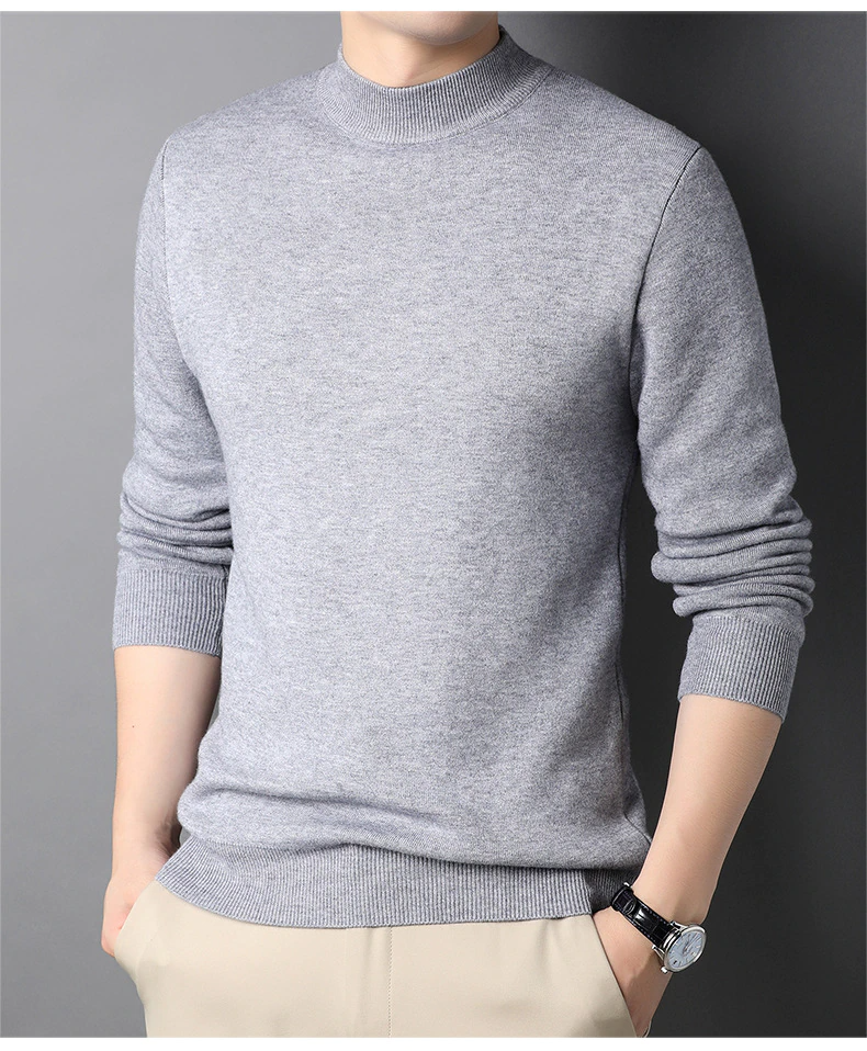 Pull Homme Laine Mocha Col Roulé