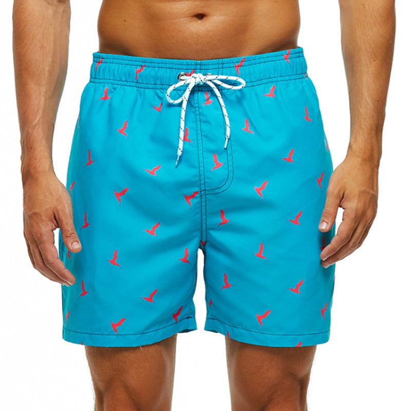 Short de plage stylé imprimé avec ceinture ajustable