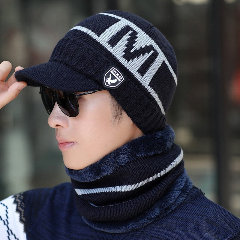 Bonnet Hivernal avec Masque de Visage Intégré