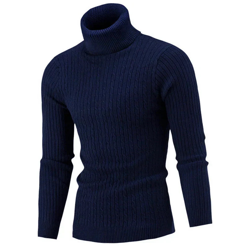 Pull Col Roulé Hiver Homme Chaud
