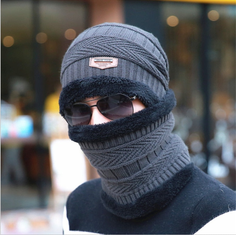 Bonnet Hivernal avec Masque de Visage Intégré