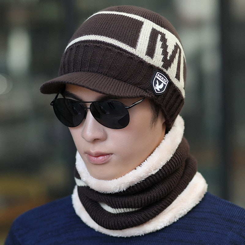 Bonnet Hivernal avec Masque de Visage Intégré