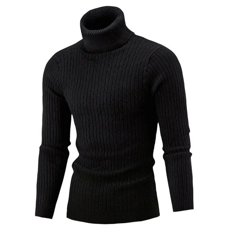 Pull Col Roulé Hiver Homme Chaud