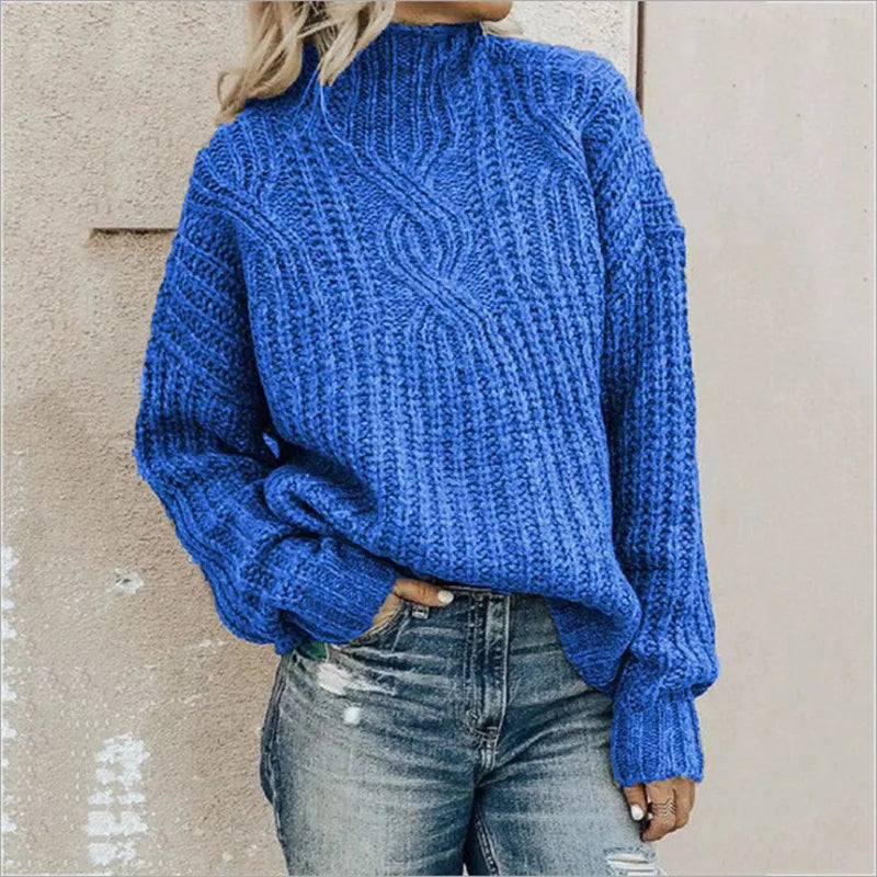 Pull Femme Élégant Noir Texturé