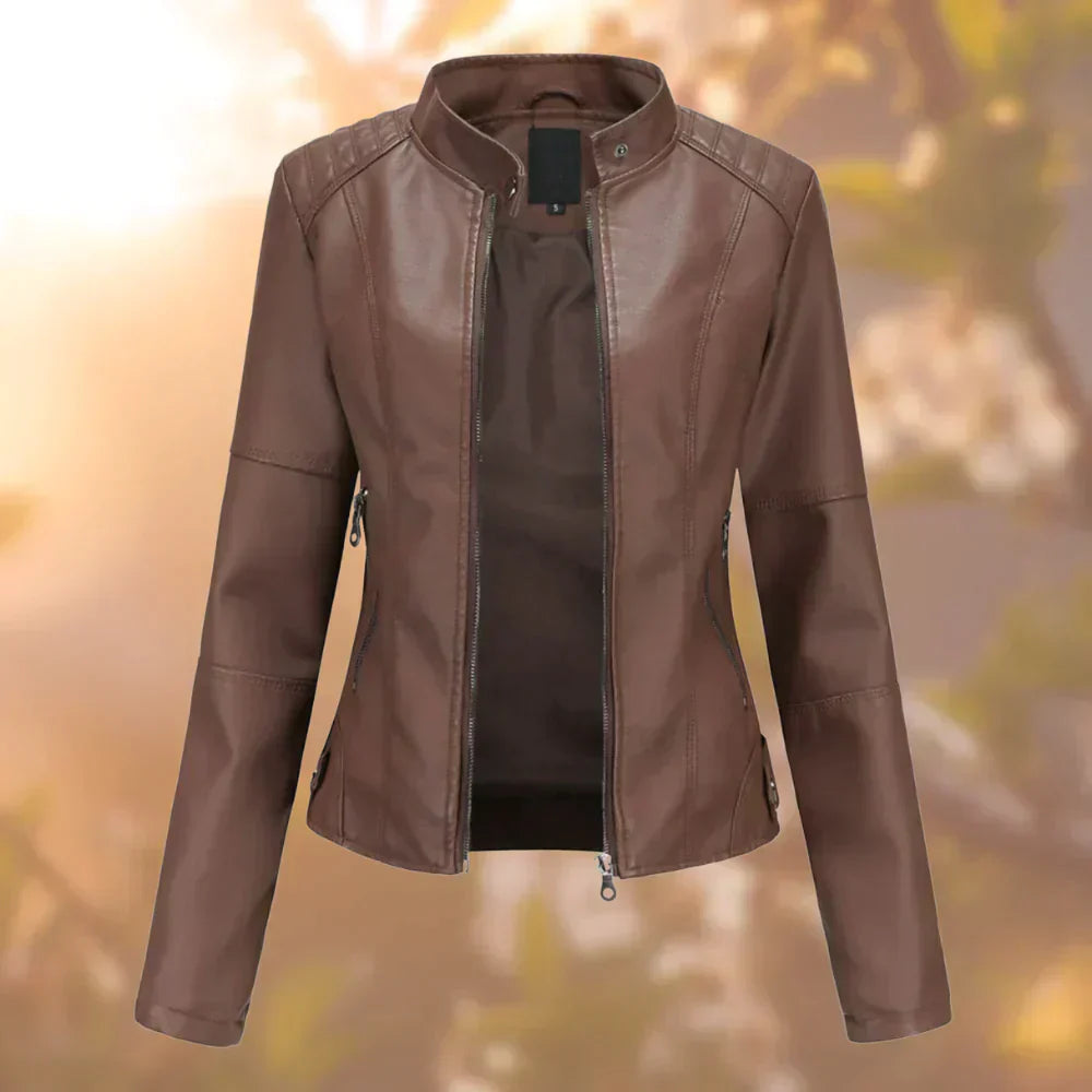 Veste En Cuir Pour Femme | Manches Longues