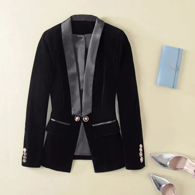 Blazer Féminin Chic Longueur Grande - LuxeStyle