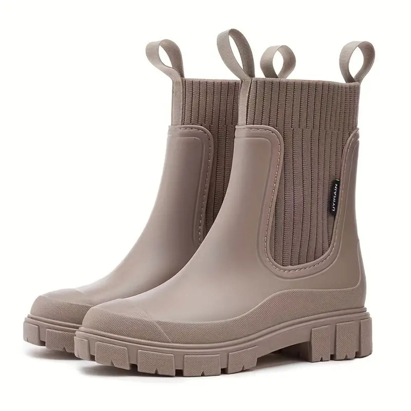Bottes Imperméables Chic avec Fermeture Éclair et Semelle antidérapante