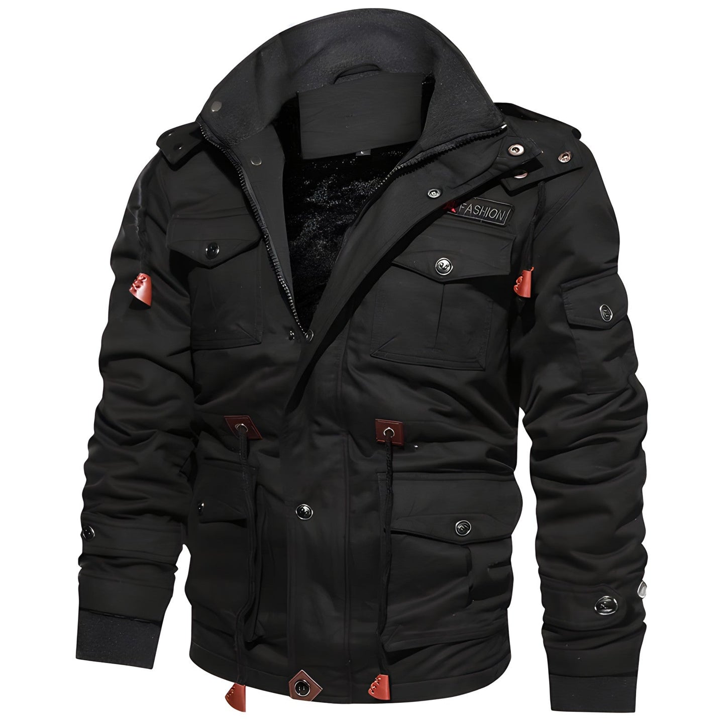 Veste Parka Homme - Style Combat avec Capuche et Poches Multiple