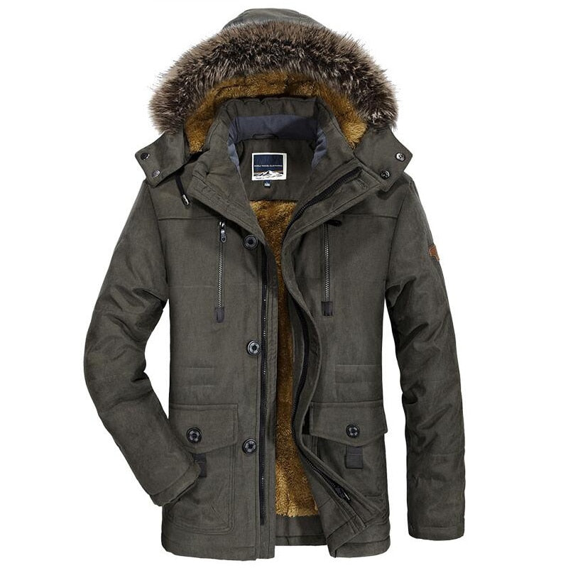 Manteau Hivernal Douillet avec Capuche pour Homme