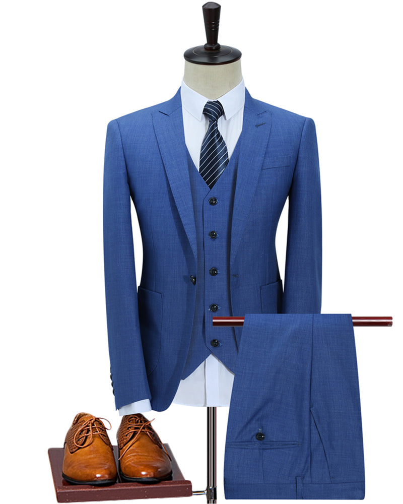 Costume Mariage Homme Élégant Boutonnage Simple