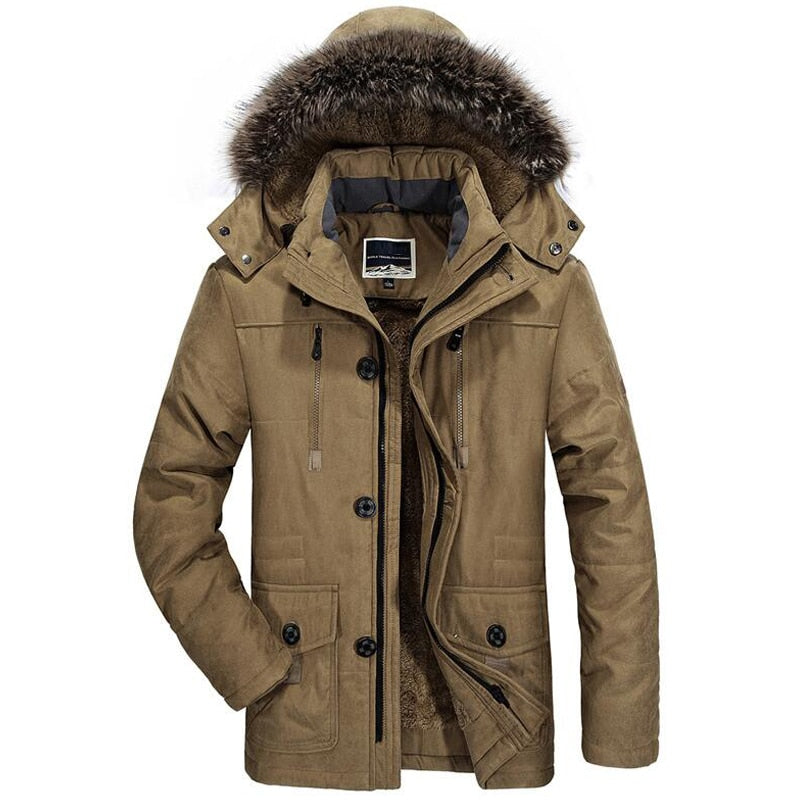 Manteau Hivernal Douillet avec Capuche pour Homme