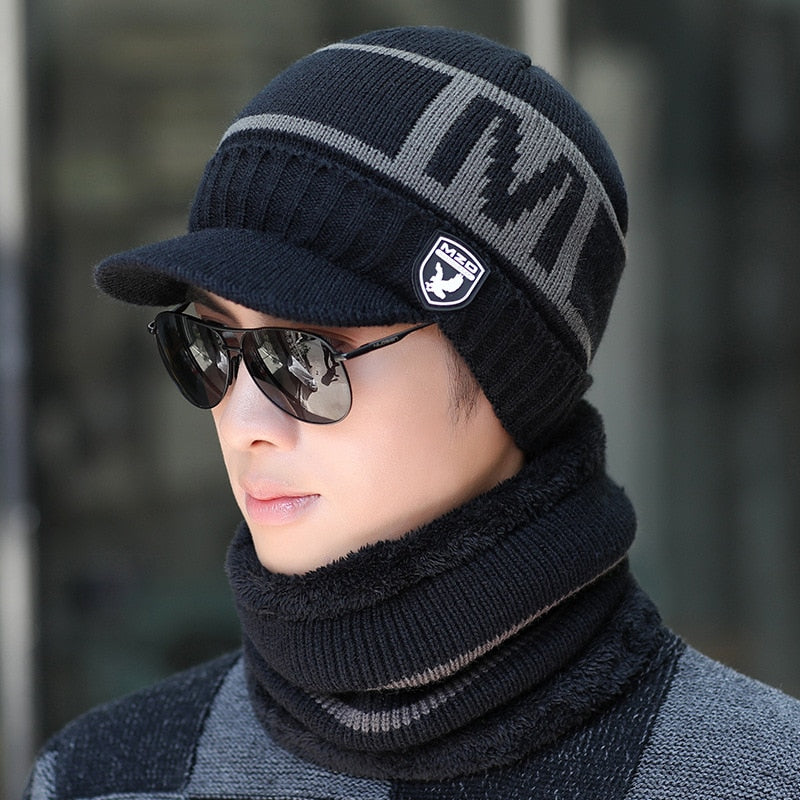 Bonnet Hivernal avec Masque de Visage Intégré