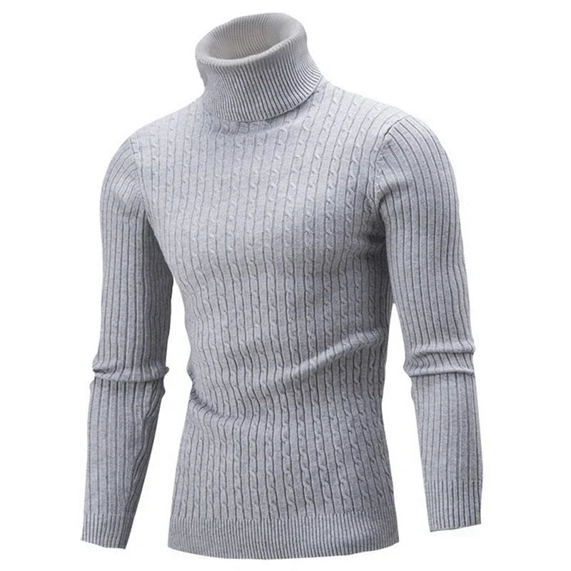 Pull Col Roulé Hiver Homme Chaud
