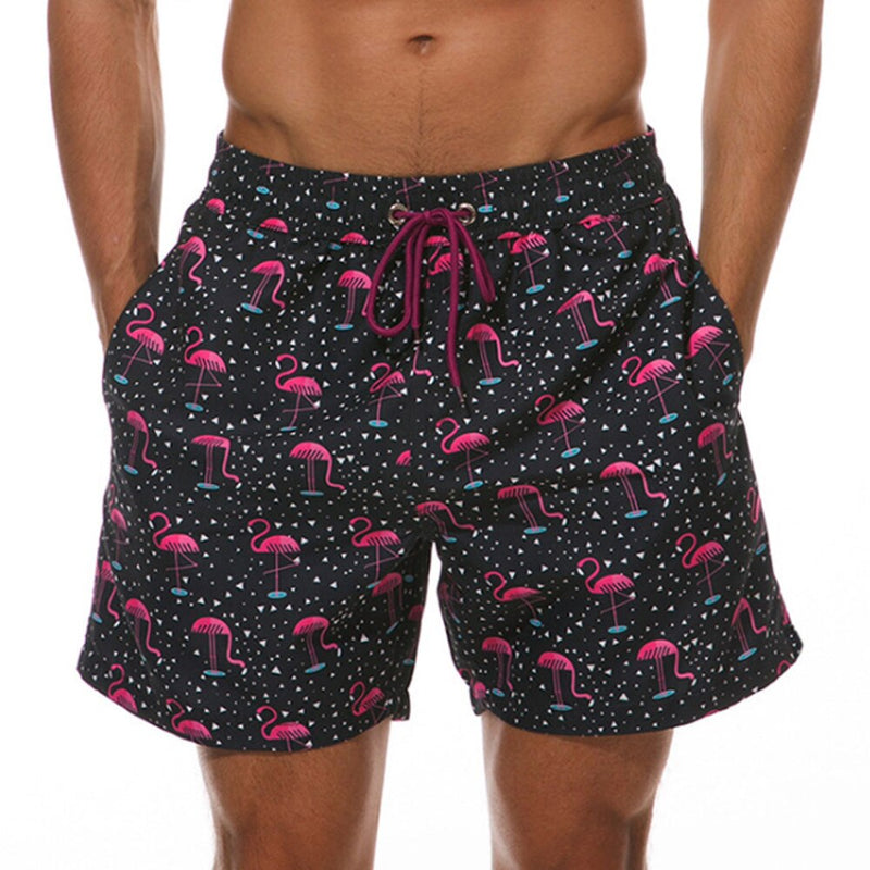 Short de plage stylé imprimé avec ceinture ajustable
