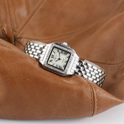 Montre Femme Élégante Carrée Chiffres Romains