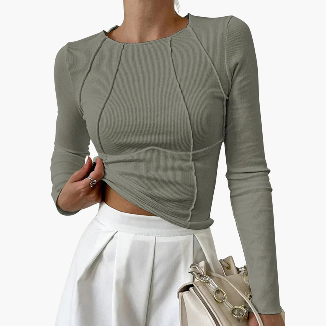 Pull Femme Tricot Élégant Longues Manches
