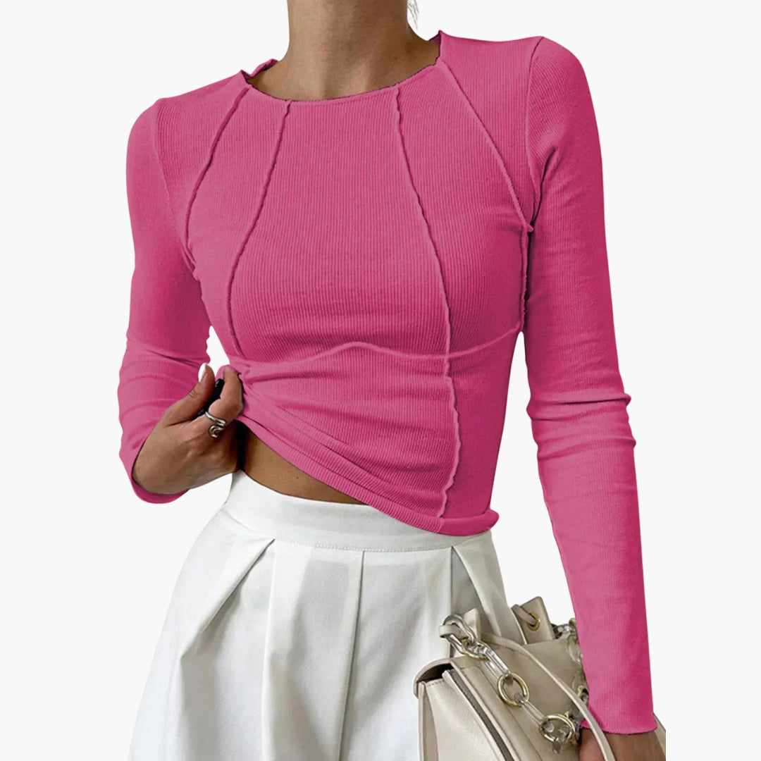 Pull Femme Tricot Élégant Longues Manches