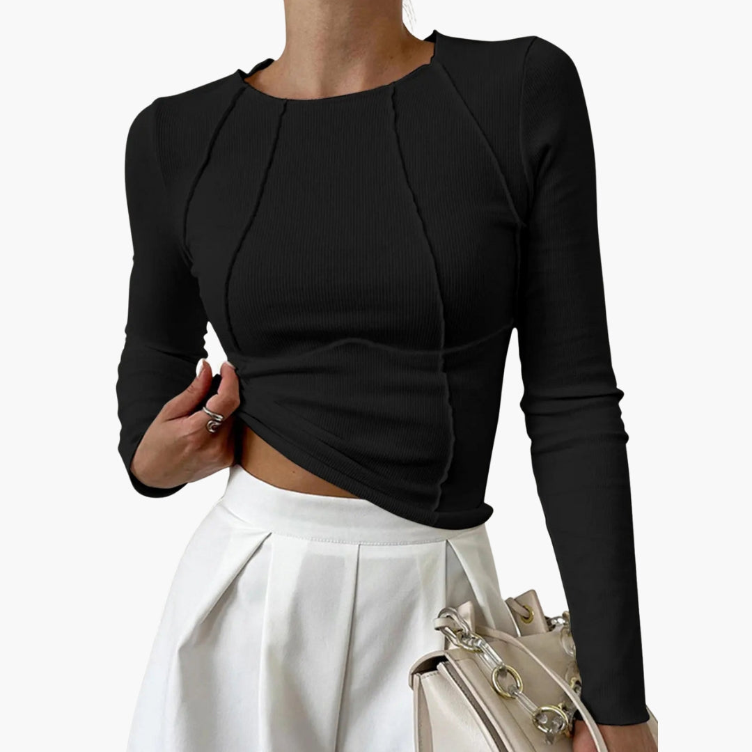 Pull Femme Tricot Élégant Longues Manches