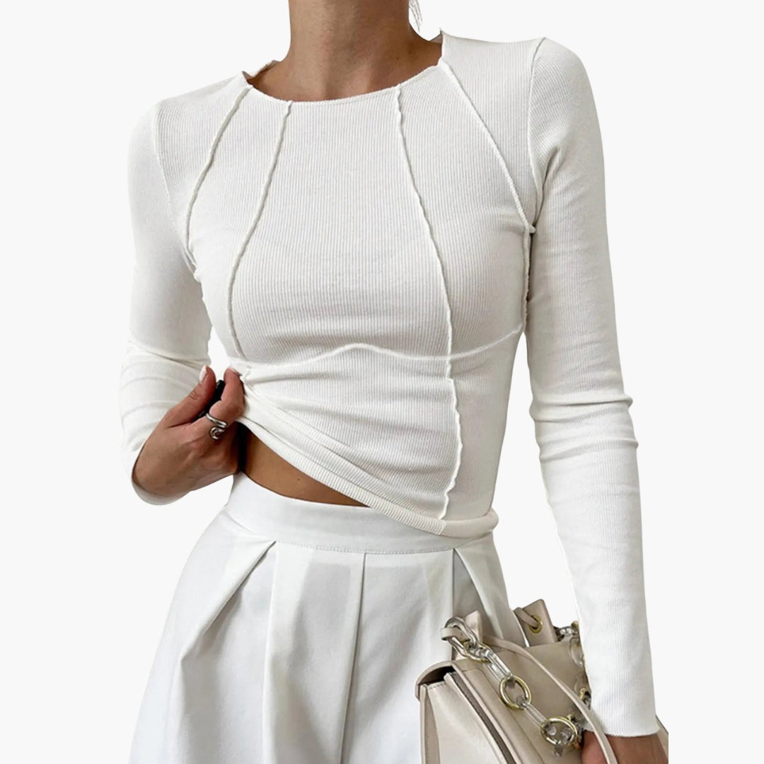 Pull Femme Tricot Élégant Longues Manches - LuxeStyle