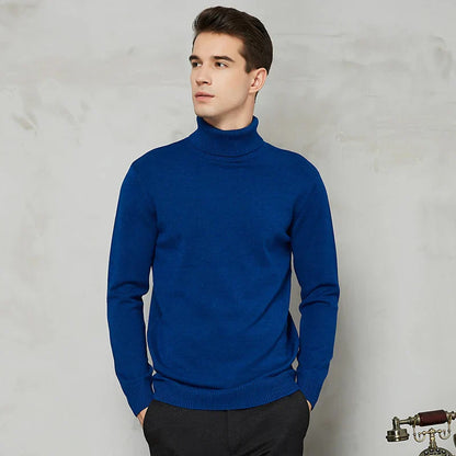Pull en tricot roulé confortable pour homme