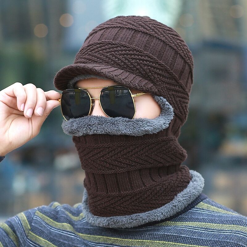 Bonnet Hivernal avec Masque de Visage Intégré