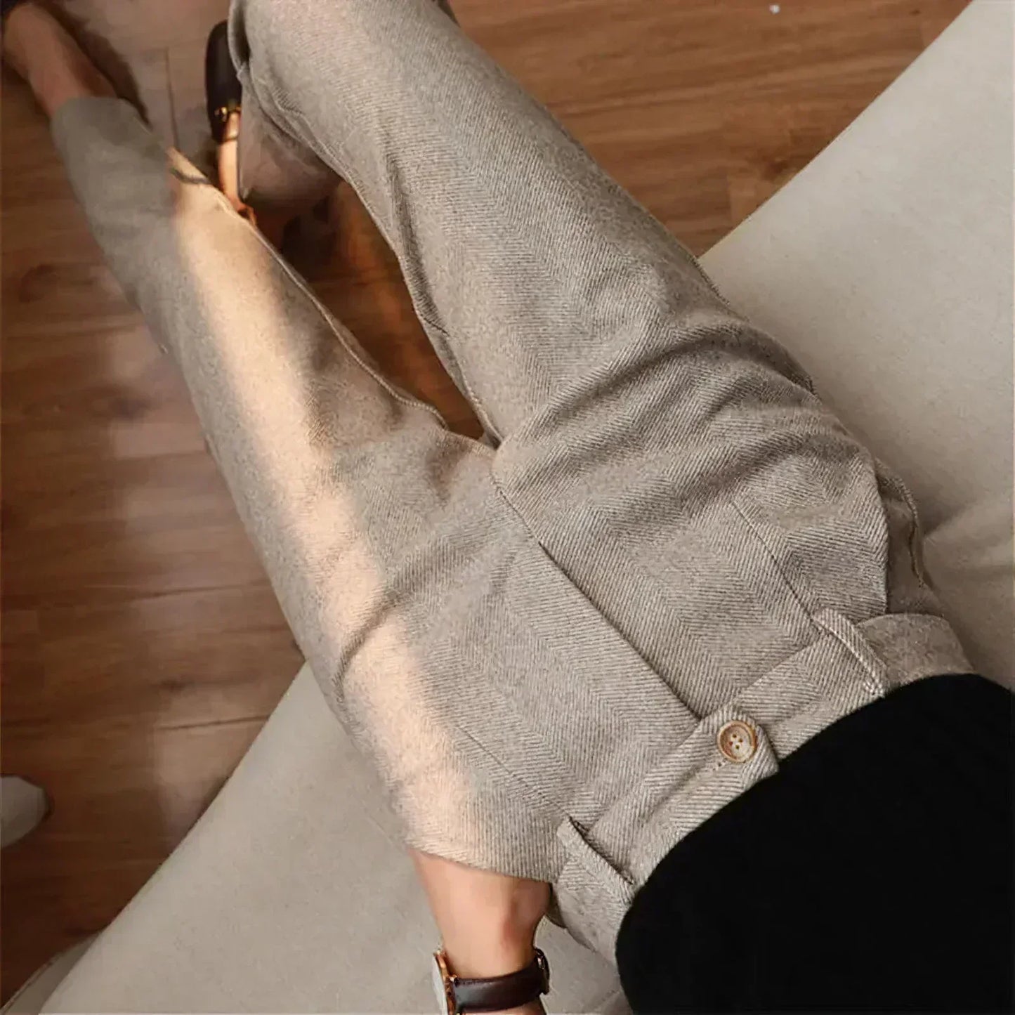 Pantalon Femme Laine Châle Élégant - LuxeStyle