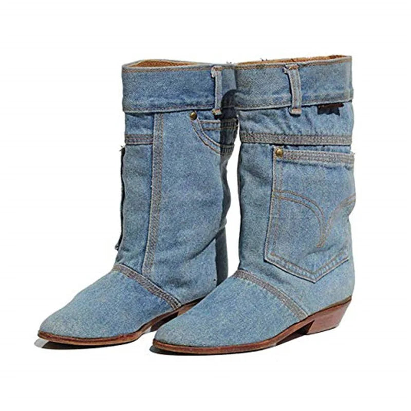 Bottes Femmes Mi-Hautes Confortables pour Tenues Casual - LuxeStyle