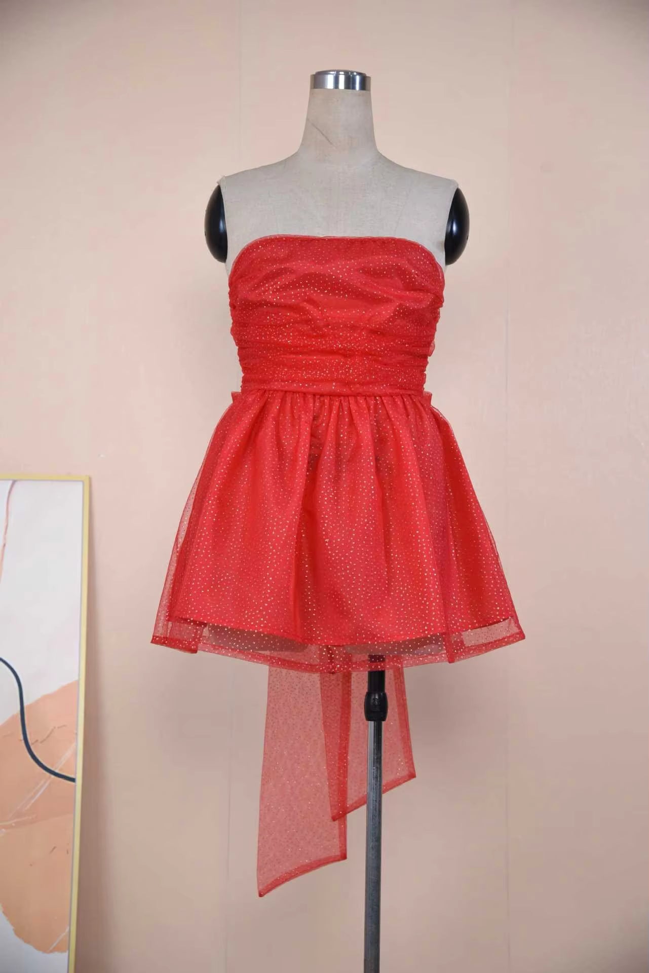 Robe Cocktail Éblouissante Femme Courte