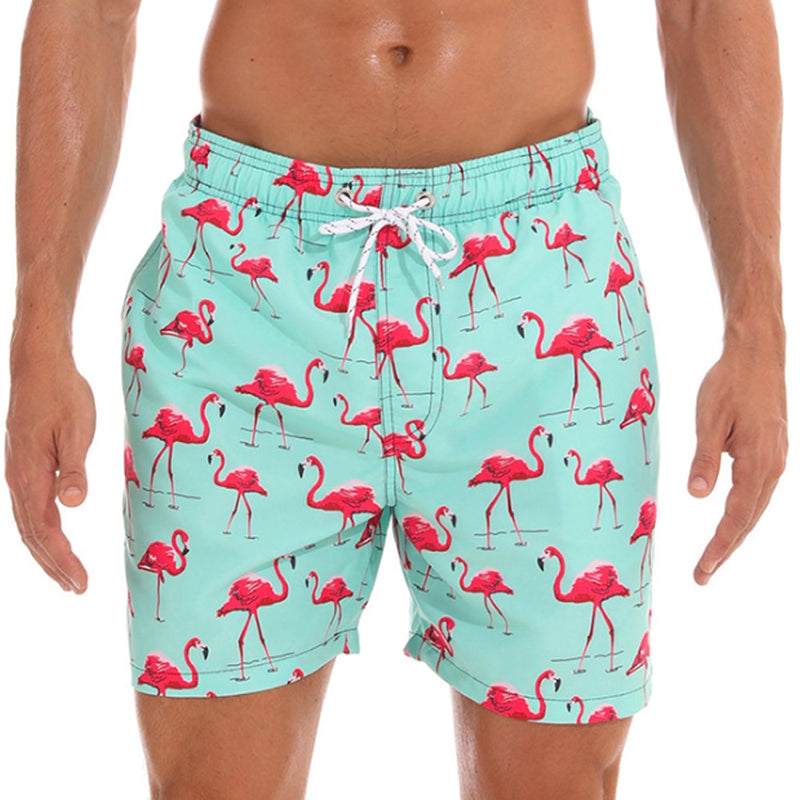 Short de plage stylé imprimé avec ceinture ajustable