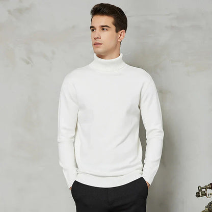Pull en tricot roulé confortable pour homme