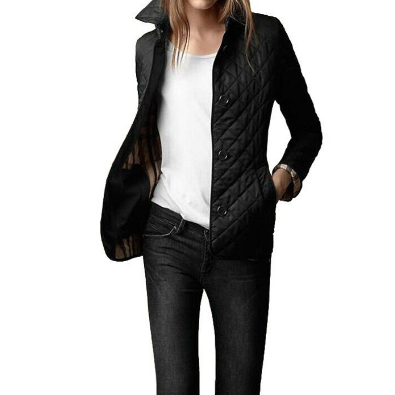 Veste Femme Chic à Manches Longues Col Montant