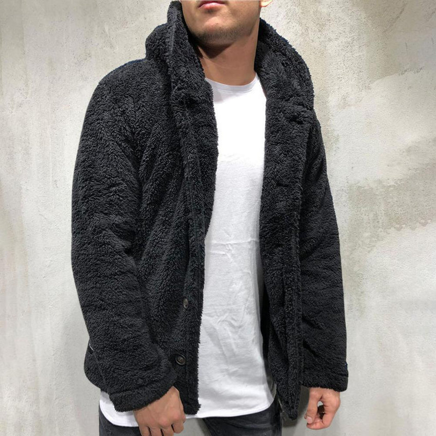 Blouson en duvet noir homme capuchon - LuxeStyle