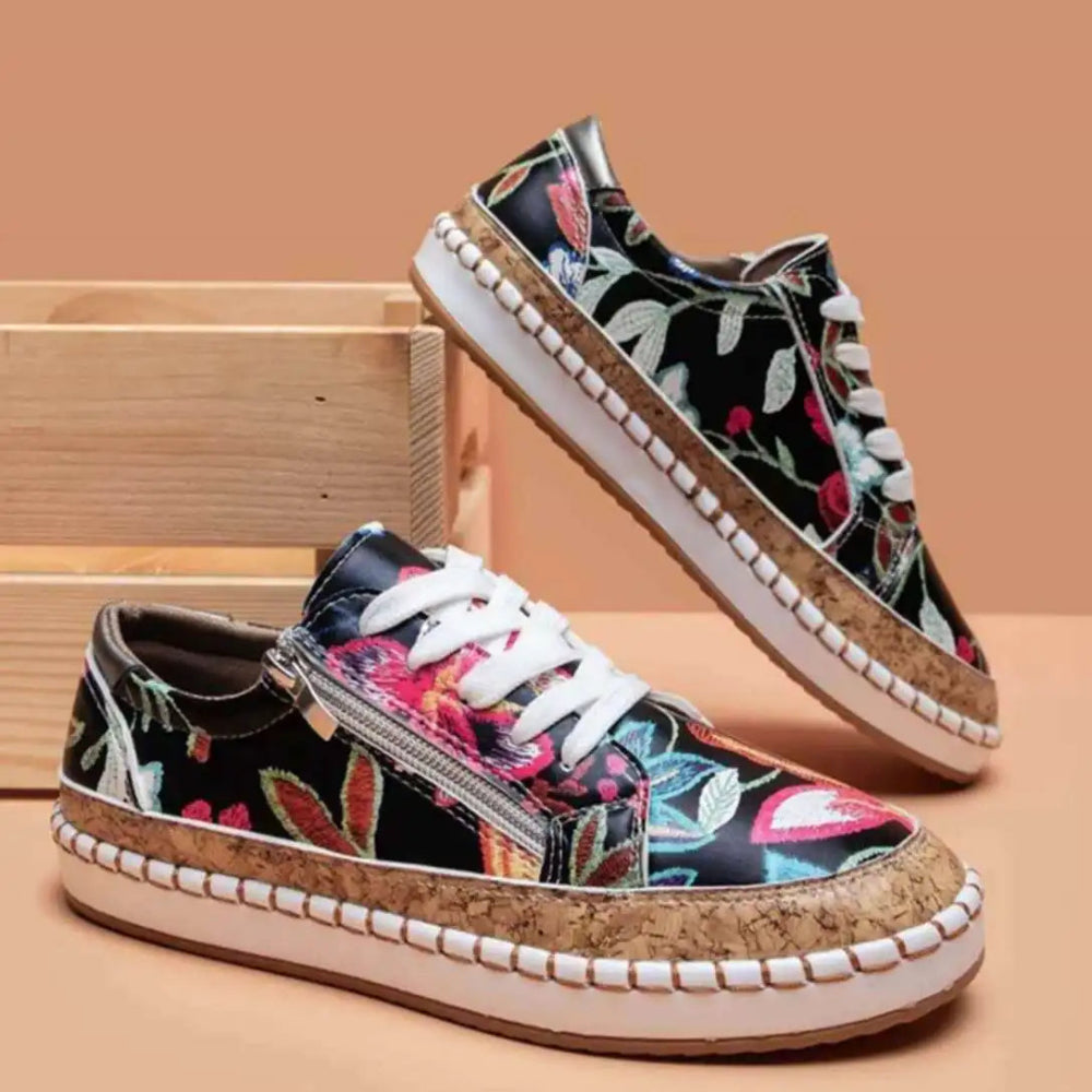Chaussures Femmes Confortables Fleuries Décontractées