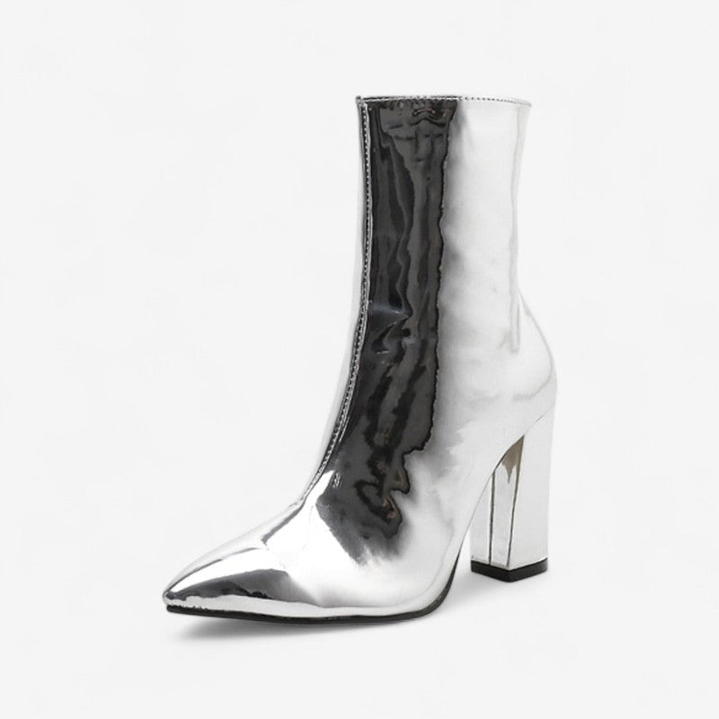 Bottines Femme à Bout Pointu Talons Plates