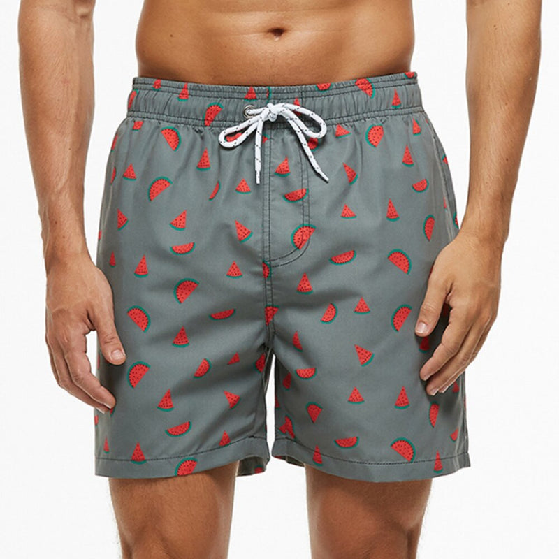 Short de plage stylé imprimé avec ceinture ajustable