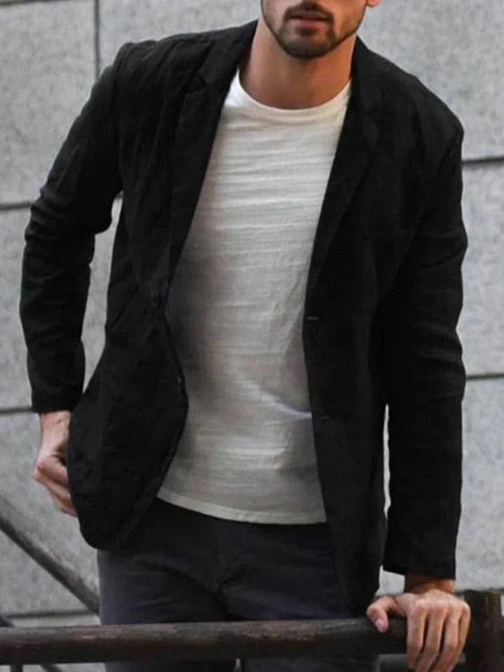 Veste légère Taille affûtée Bouton unique - LuxeStyle