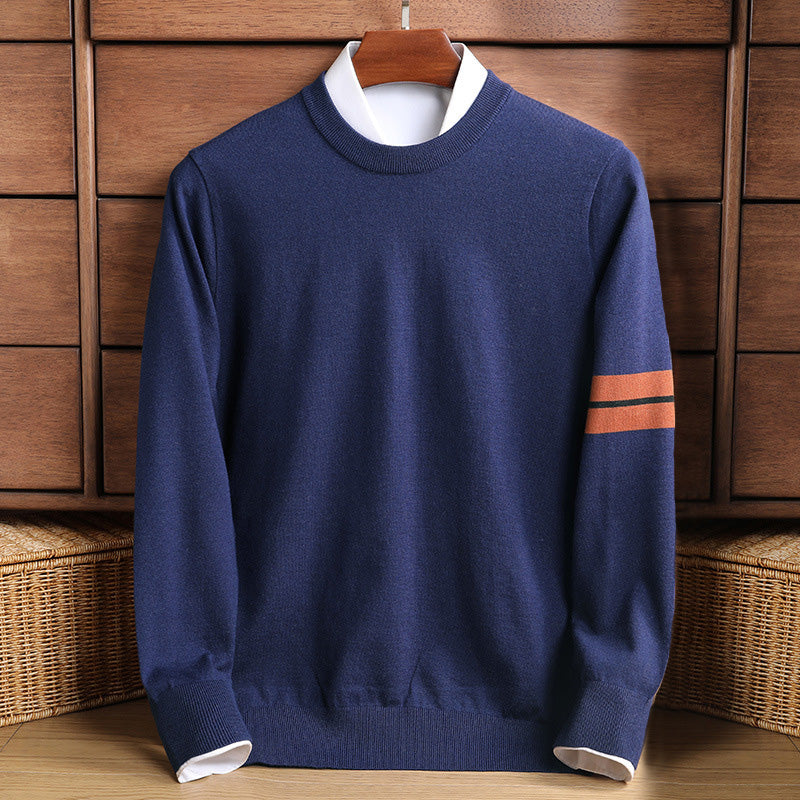 Pull Homme Rayé Élégant Pour Automne