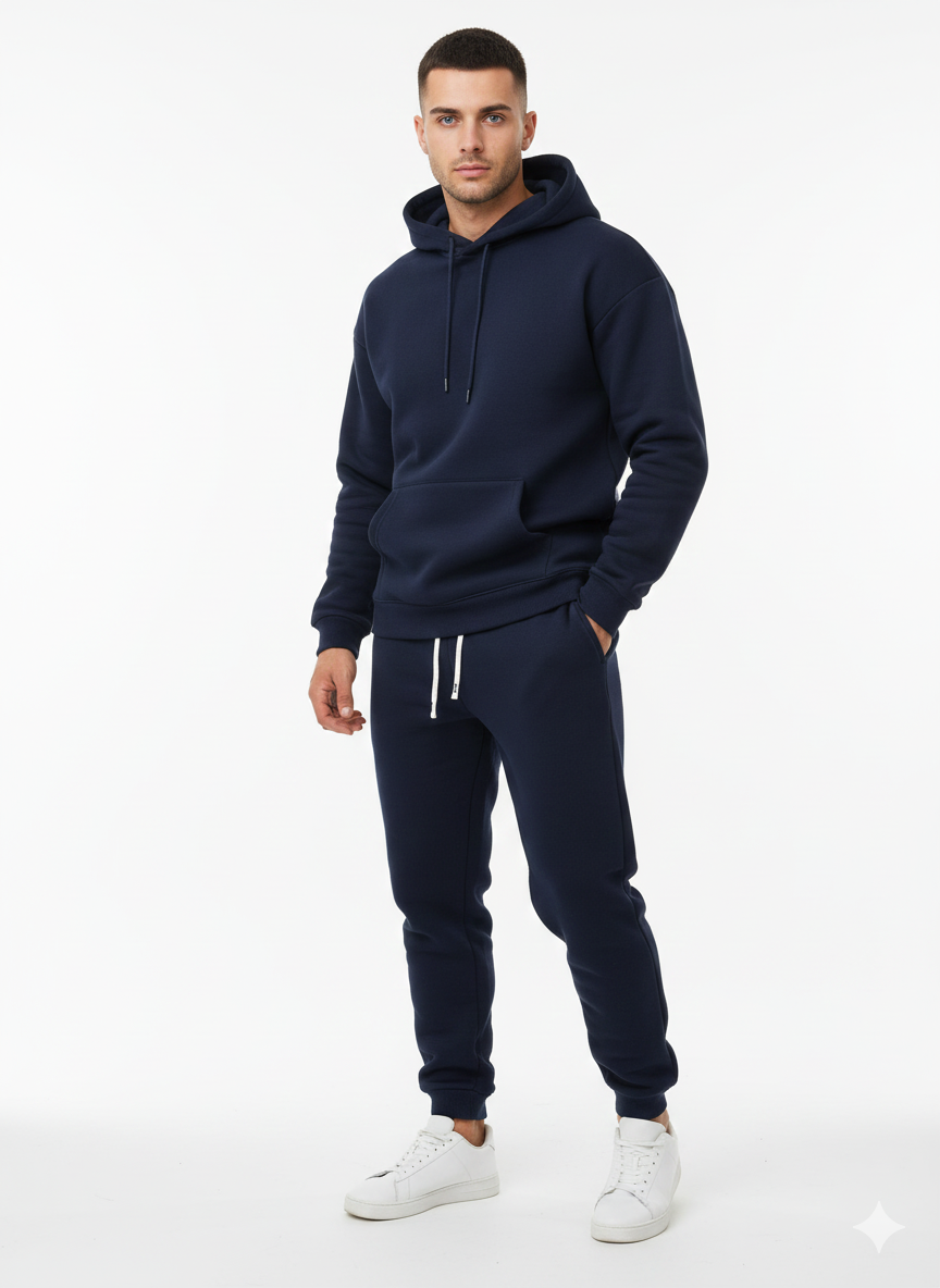 Tenue Sport Homme Décontractée - Hoodie et Pantalon Polyester Respirant