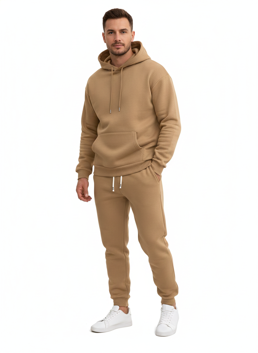 Tenue Sport Homme Décontractée - Hoodie et Pantalon Polyester Respirant