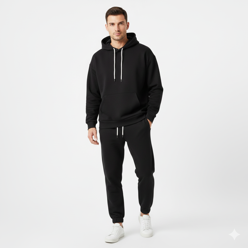 Tenue Sport Homme Décontractée - Hoodie et Pantalon Polyester Respirant