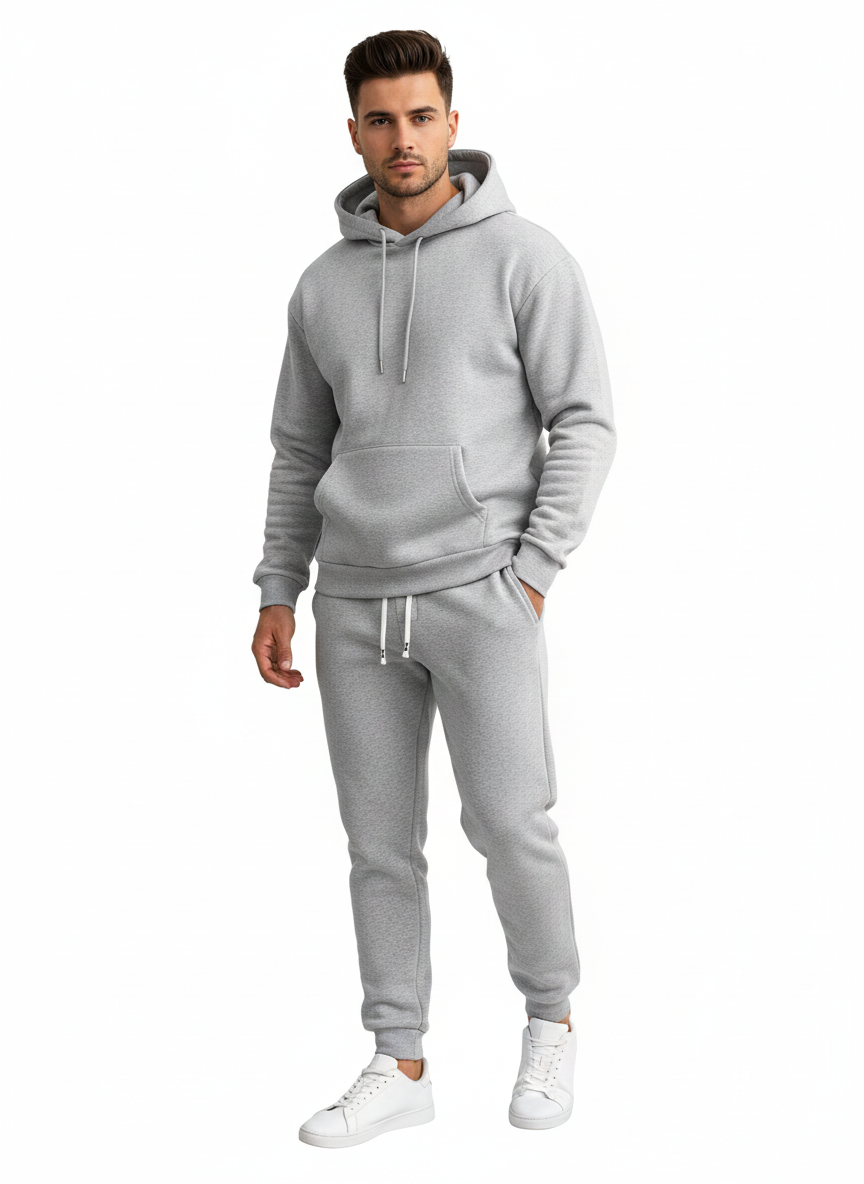 Tenue Sport Homme Décontractée - Hoodie et Pantalon Polyester Respirant