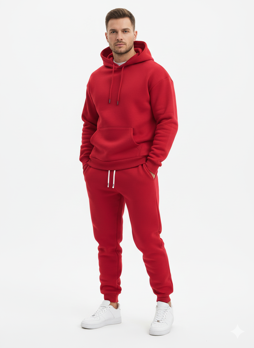 Tenue Sport Homme Décontractée - Hoodie et Pantalon Polyester Respirant
