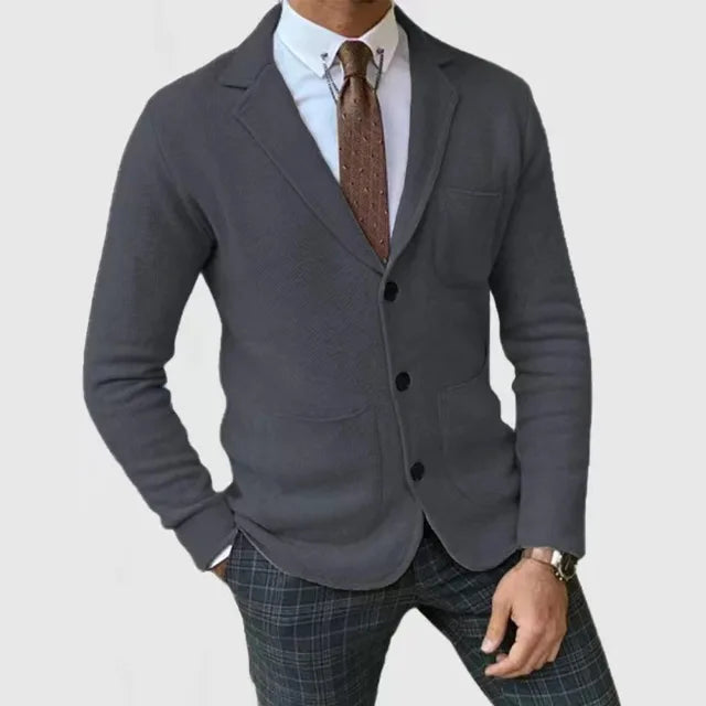 Blazer Boutonné À Simple Boutonnage Pour Homme | Manches Longues