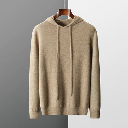 Pull à Capuche Chaud en Laine pour Homme