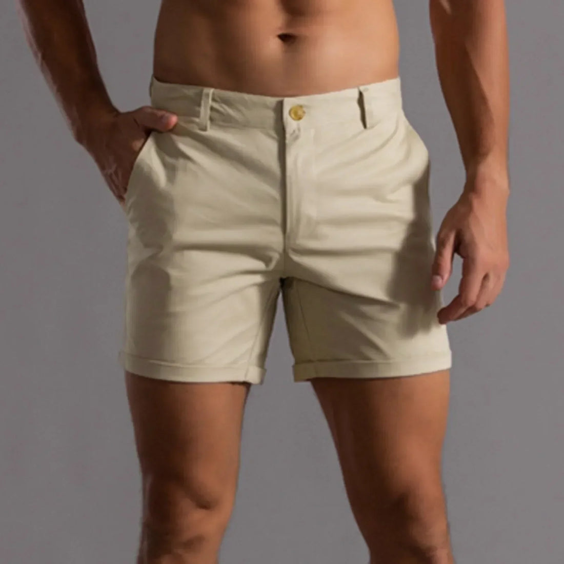 Short chino confortable pour homme style classique
